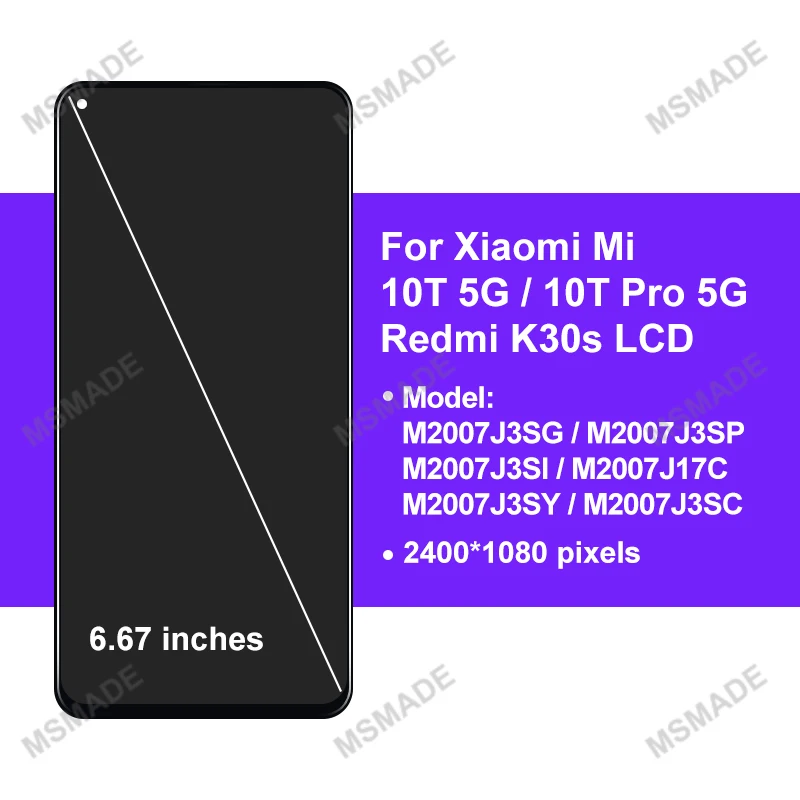 Wahl OEM Für Xiaomi Mi 10T Display 10T Pro 5G LCD M2007J3SY M2007J3SG Display Für Redmi K30s m2007J3SC LCD Ersatzteile