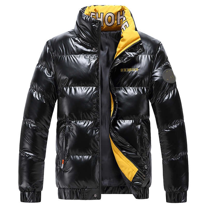 メンズフード付きダウンジャケット,シルバーレタリングプリントの暖かい冬の衣服,ファッショナブル,4xl