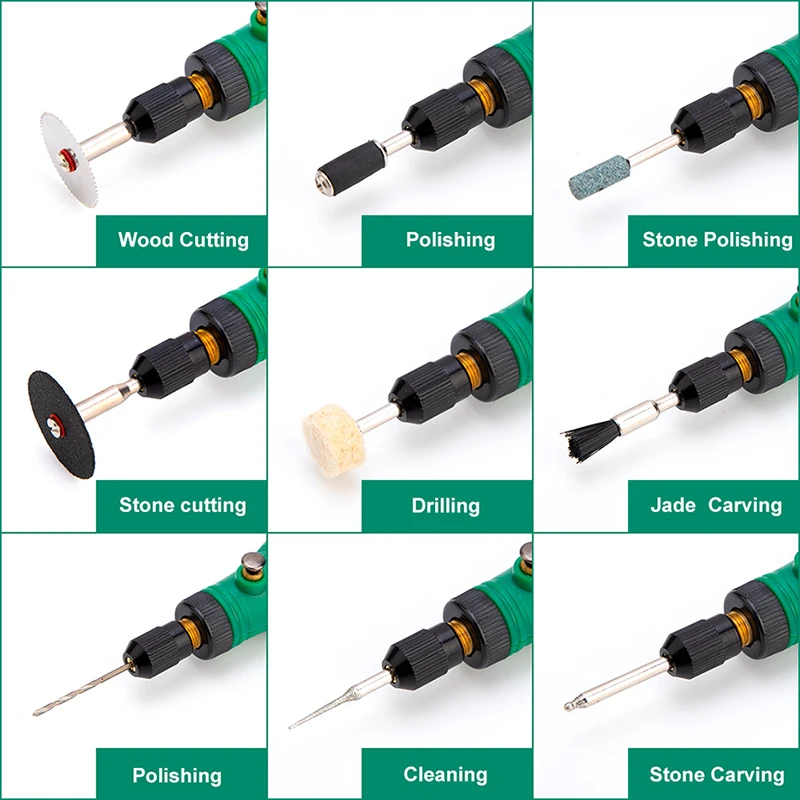 Không Dây Máy Xay Máy Khoan Điện 5 Tốc Độ Điều Chỉnh Bút Khắc Chữ Cắt Đánh Bóng Khoan Dụng Cụ Xoay Với Phụ Kiện Dremel