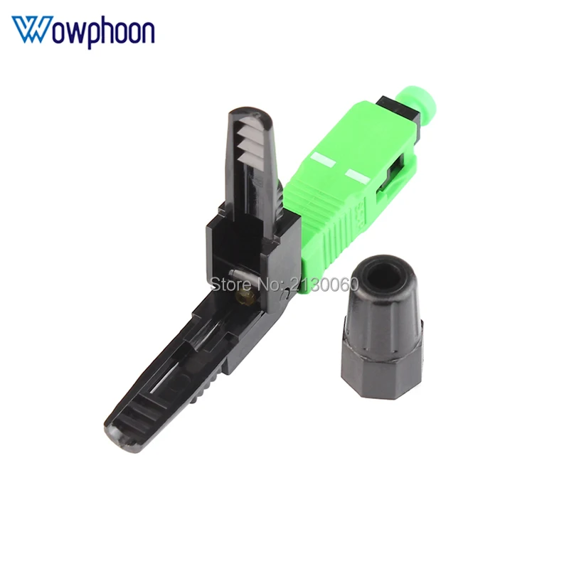 10 Uds SC APC conector rápido SC UPC adaptador de fibra óptica FTTH conector rápido de fibra montaje de campo personalizado