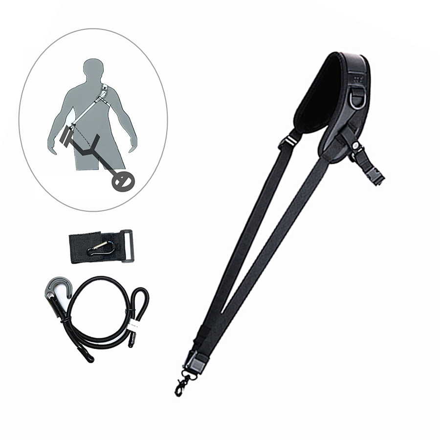 SHRXY-Accesorios de detección de metal genérico, arnés de correa de carga, soporte de eslinga para Garrett Bounty Hunter GPX, Detector de jardín