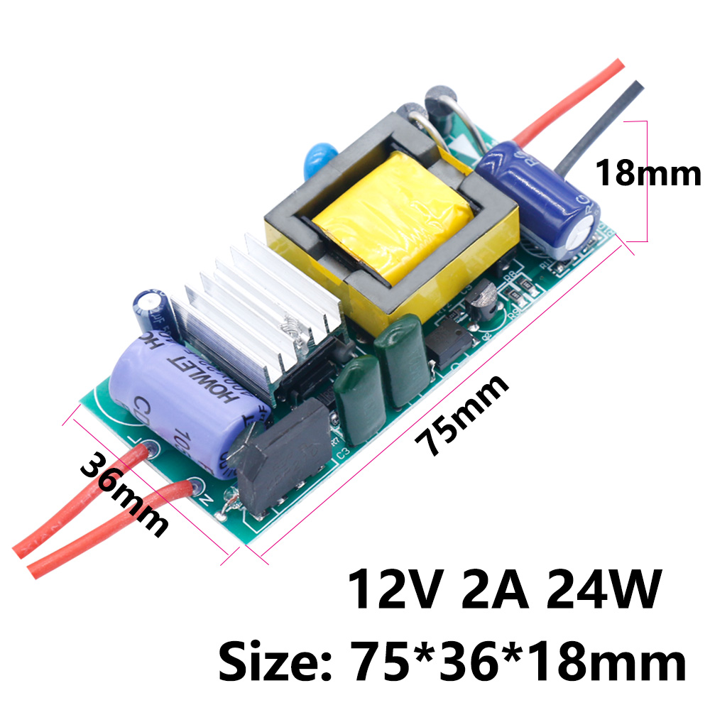 Neuer LED-Treiber transformator 220V bis 12V Volt Netzteil 1a 2a 12W 24W Treiber für LEDs Streifen Decken leuchten Lampe fix