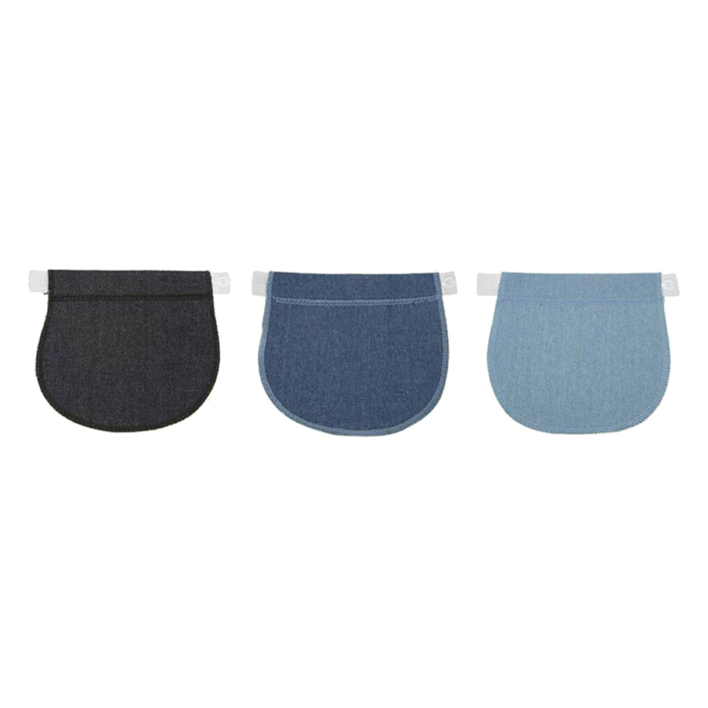 Extensor de calças jeans, 3 cores, para gravidez, cintura, calças de maternidade, alças ajustáveis, extensores de botão