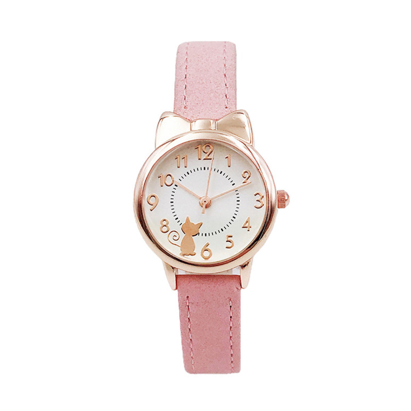 UTHAI CQ04 Kinder Kinderuhr Katze Mehrfarbige Quarzuhren Uhren für Mädchen Uhr Armbanduhr Rosettenuhren Bunt