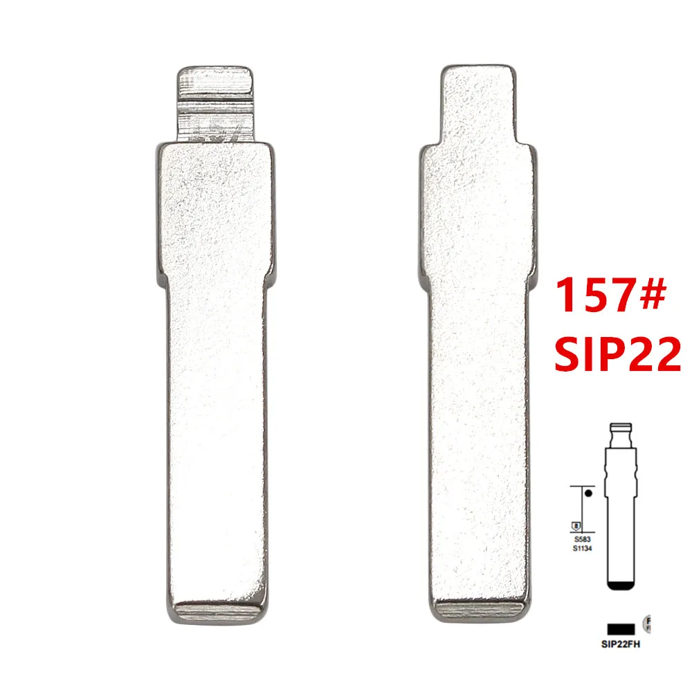 10szt 157 #   Y-37 #   SIP22 Metal Uncut Blank Flip Remote Key Blade For Fiat Punto Ducato Panda Idea for keydiy KD xhorse VVDI JMD