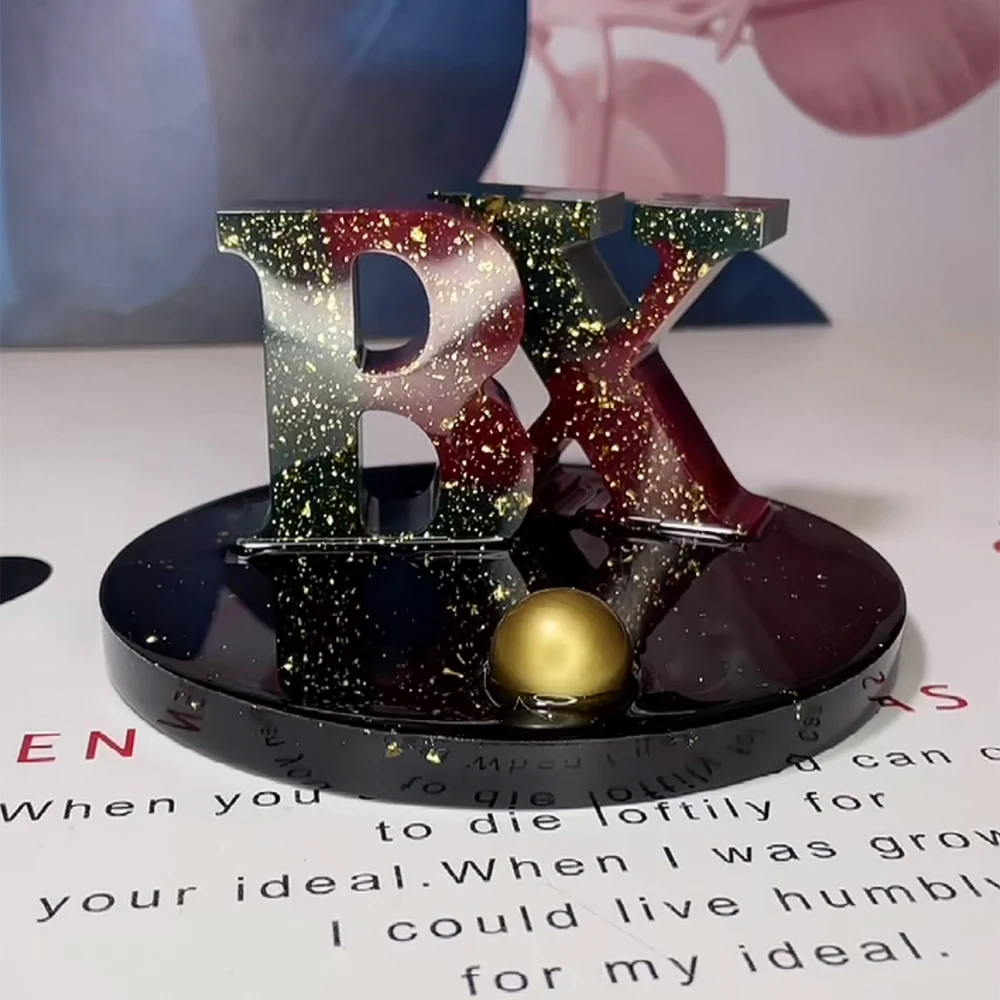 3D 大文字シリコーン金型大文字アルファベット UV エポキシ樹脂金型 DIY ジュエリーメイキングペンダントキーチェーン工芸用品
