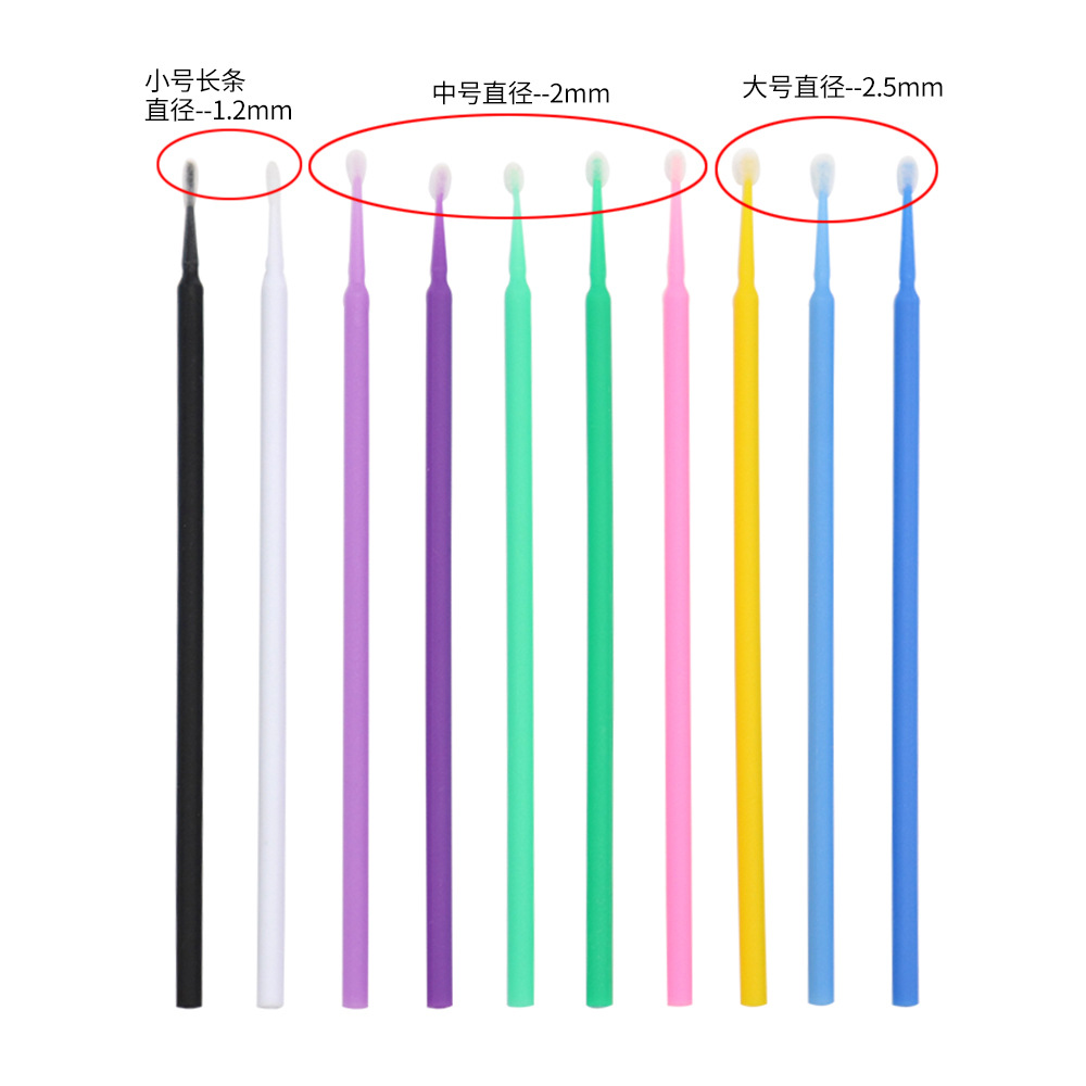 100 pz Usa E Getta Micro Pennello Mascara Bacchette Applicatore Lash Rimozione Tampone Microbrush Estensione Ciglia Pennelli Trucco Strumenti