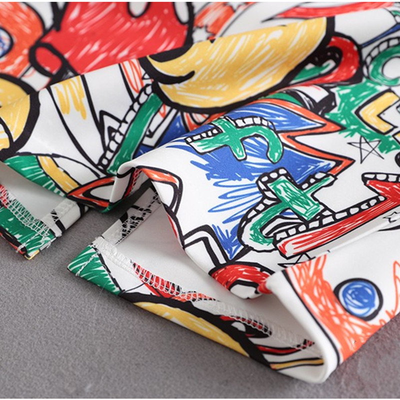 여성용 펜슬 스커트 하이 웨스트 슬림 스커트 프린트 새로운 대형 일본 만화 여름 어린 소녀 여성 Falda 섹시 & 클럽