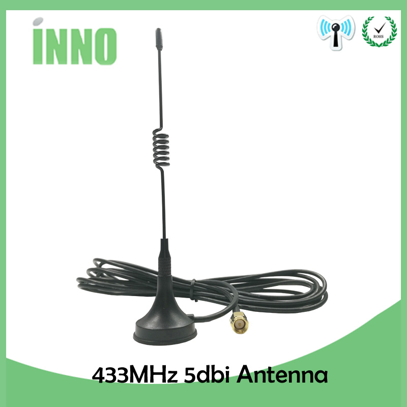 433 Mhz LORA Antenne lorawan 5dbi 433 IOT antena GSM SMA Stecker mit Magnetfuß für Amateurfunk Signal Wireless Repeater