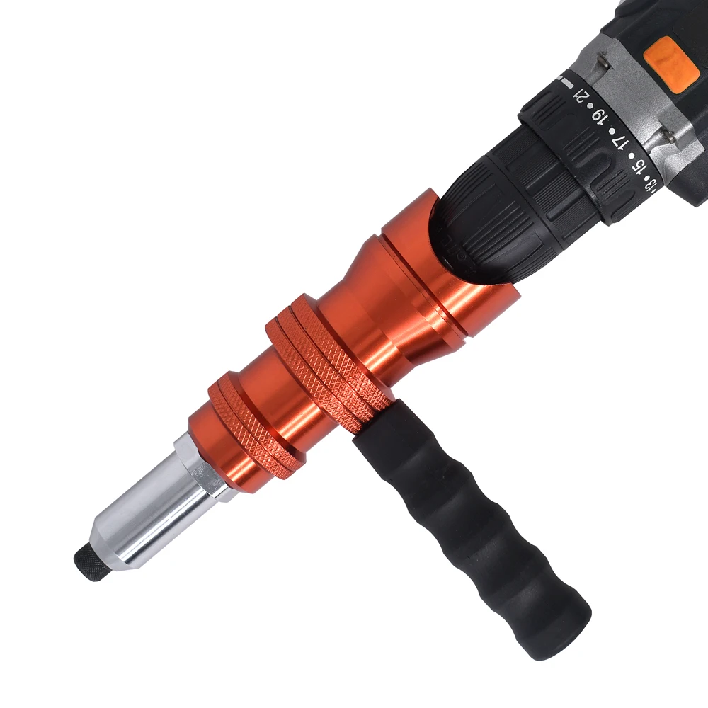 Upgrade Electric Rivet Gun 2.4mm-4.8mm Riveting Adapter Insert Cordless Drill Aluminum Rivet Nut Riveter Insert Nail Power Tools