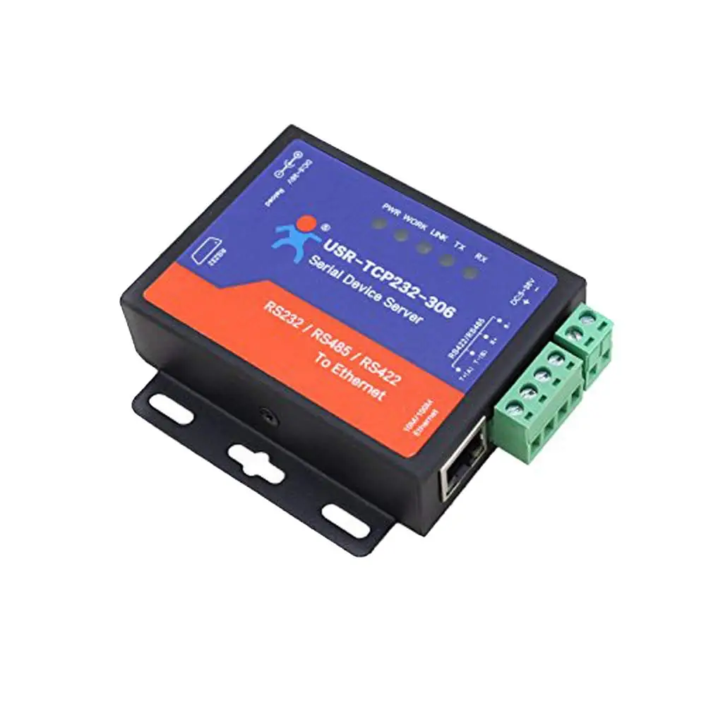 USR-TCP232-306 ตัวแปลงอนุกรมเป็นอีเธอร์เน็ต LAN Ethernet TCP/IP เป็น RS232 RS485