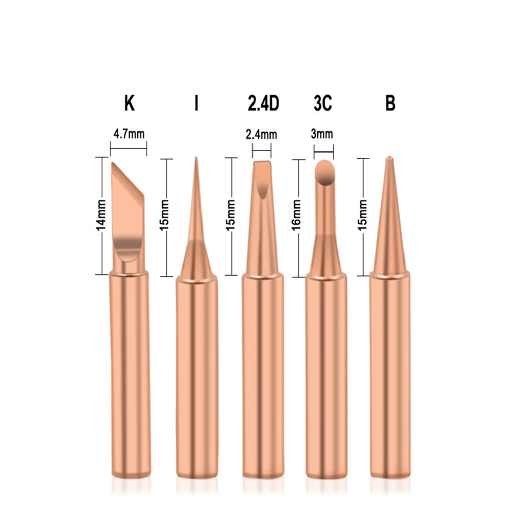 5 Cái Tôi + B + K + 2.4D + 3C Hàn Đồng Nguyên Chất 900M Hàn Đầu bộ Bên Trong Nóng Đồng Trần Điện Mỏ Hàn Đầu