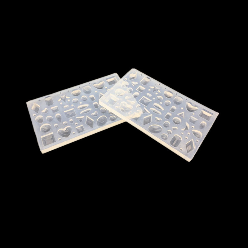 Diy ミラージュエリークリスタルエポキシ樹脂モールド愛ジオメトリムーンさまざまな宝石用原石のペンダント型