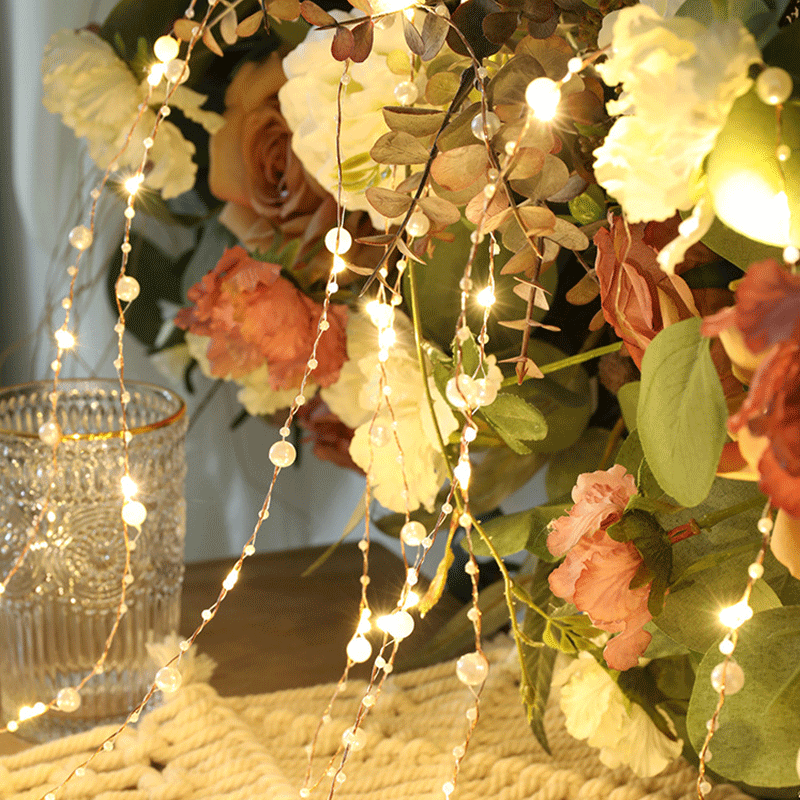 LED Lichterkette Fee Perle Girlande Batterie Power Schlafzimmer Wohnzimmer Atmosphäre Lichter Weihnachten Hochzeits feier Dekoration