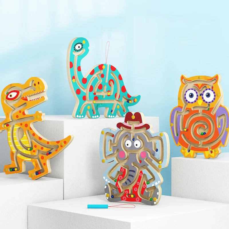 Bé Montessori Đồ Chơi Giáo Dục Trẻ Em Từ Tính Theo Dõi Mê Cung Cân Bằng Bảng Đồ Chơi Xếp Hình Bằng Gỗ Trò Chơi Mê Cung Đồ Chơi Cho Bé 0-12 Tháng