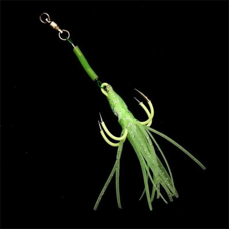 1 Cái Câu Cá Wobbler Dạ Quang Mềm Jig Mực Mồi Thép Gai Lưỡi 6-6.2Cm Nhân Tạo Minnow Crankbait Câu Cá dụ Phụ Kiện