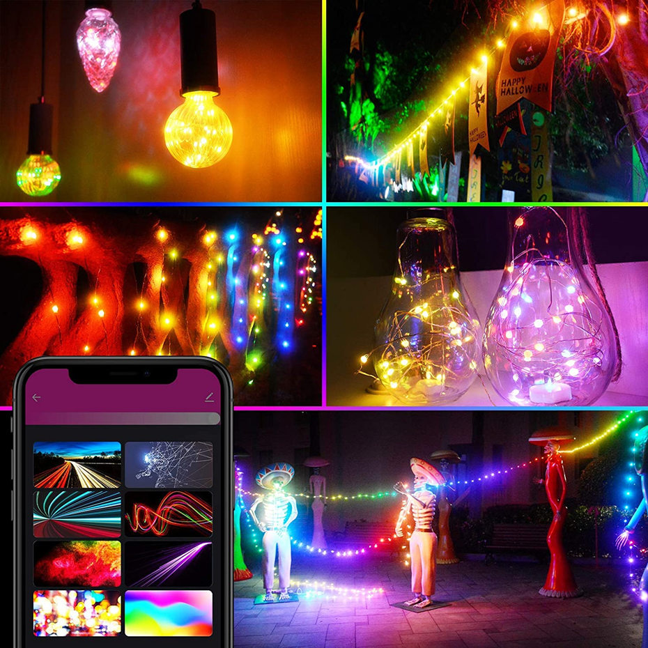 Tuya Smart LED-Licht Fee String Lichter 10m 66LEDs RGB Dreamcolor Musik Sync USB Streifen Licht für Smart leben APP Fernbedienung