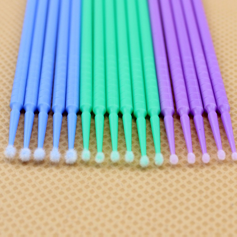 100 uds/botella de microcepillos desechables dentales, aplicadores, materiales de dentista, microcepillo, herramientas de extensión de odontología