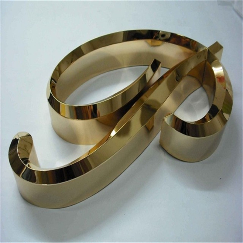 Nhà Máy Ổ Cắm Ngoài Trời 3D Vàng Màu Sắc Logo Bằng Thép Không Gỉ, Hoa Hồng Đỏ Vàng Màu 3D Ký, 3D Logo Kim Loại, Cửa Hàng Kinh Doanh Dấu Hiệu