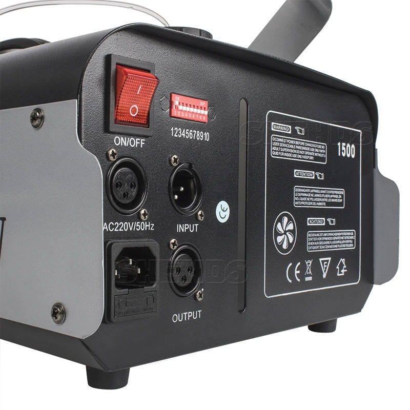 1500W เครื่องสูบบุหรี่ STAGE เครื่องหมอกสําหรับรีโมทคอนโทรลและสายไฟและปาร์ตี้ดิสโก้ SHEHDS STAGE Effect คริสต์มาส Fogger เครื่อง