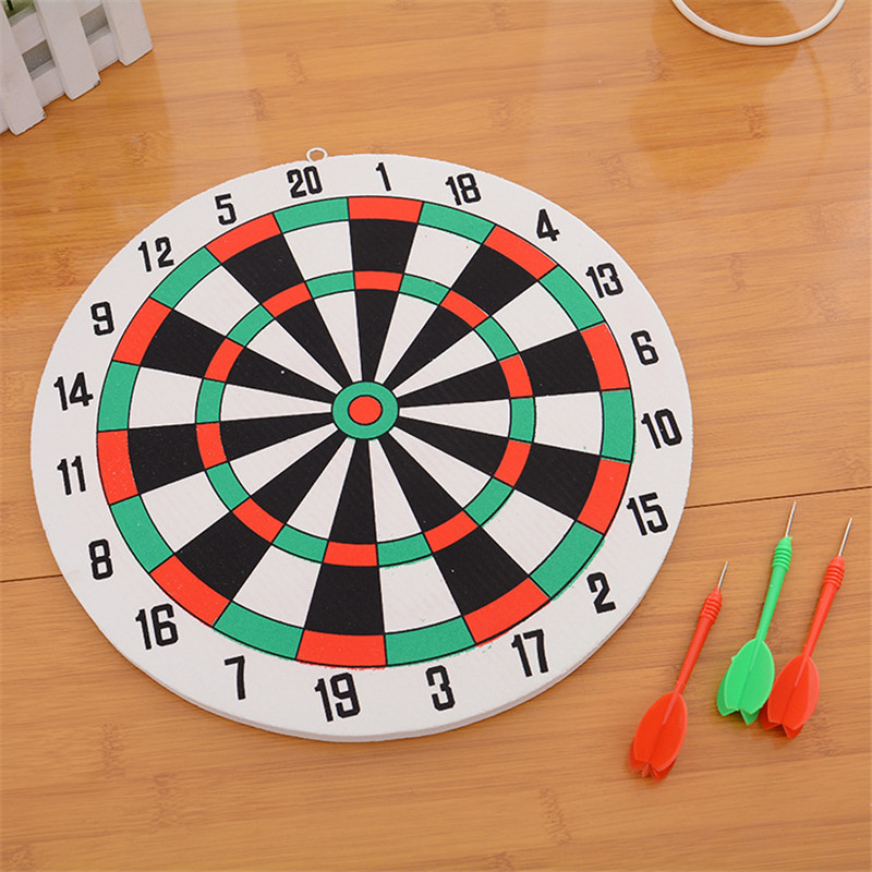 Đường Kính 29.5Cm Phi Tiêu Mục Tiêu + 3 Phi Tiêu Tường 2 Mặt Kép Dày Xốp Đồ Chơi bảng Phóng Phi Tiêu Phù Hợp Với
