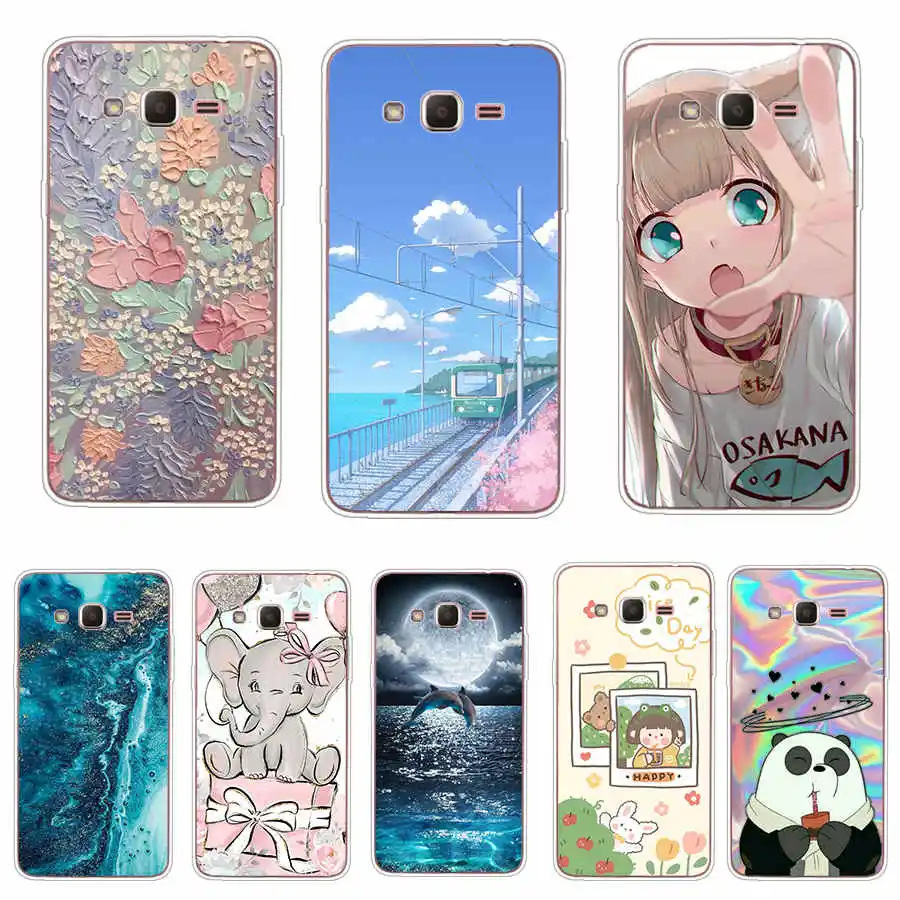 Untuk Casing Samsung Grand Prime G530 G531 Tas Sampul Lembut TPU Fundas Silikon untuk Casing Ponsel Samsung Galaxy Grand Prime 5.0 "Inci