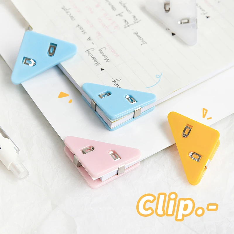 5pcs Mini Color Corner Clips Set Transparent & Solid Colorful Page Holder Paper Clip Clamp File Index Photo Office School A6692