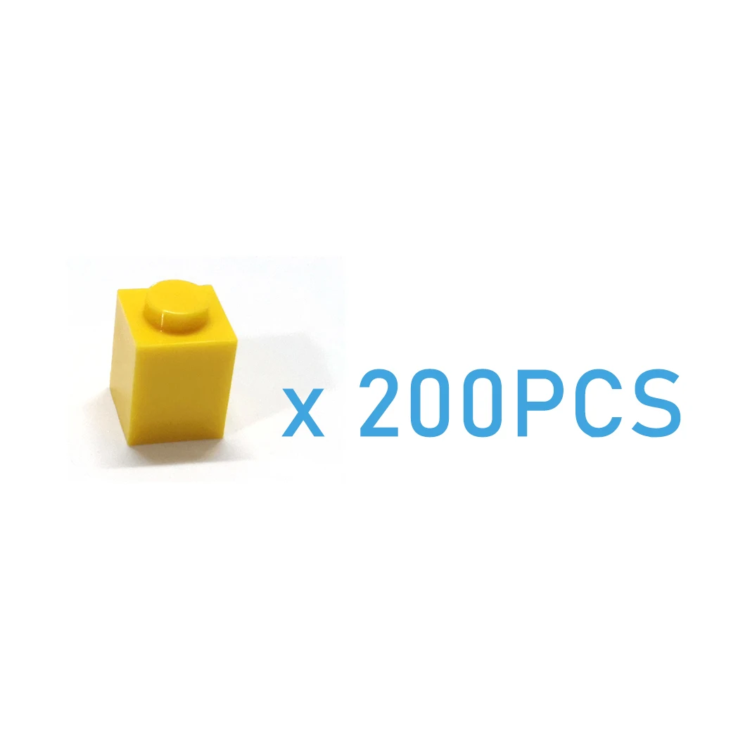 200 Chiếc DIY Khối Xây Dựng Dày Hình Viên Gạch 1X1 Chấm Bi Giáo Dục Sáng Tạo Tương Thích Với 3005 Nhựa Đồ Chơi trẻ Em