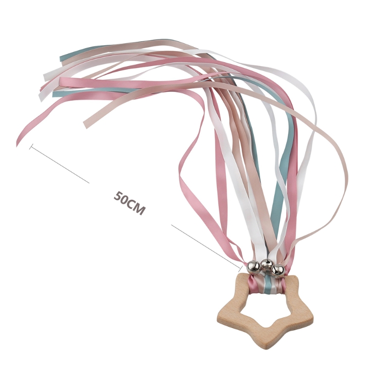 赤ちゃん用のハンドリボンカイト感覚玩具,木のおもちゃ,レインボー,マニュアル,クリスマスギフト,P31b