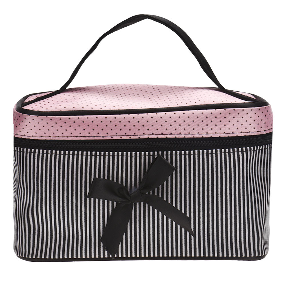 Borsa da viaggio per donna con fiocco da viaggio borse per ragazza borsa per cosmetici trucco reggiseno di bellezza organizzatore per lavaggio custodia da toilette custodia da bagno