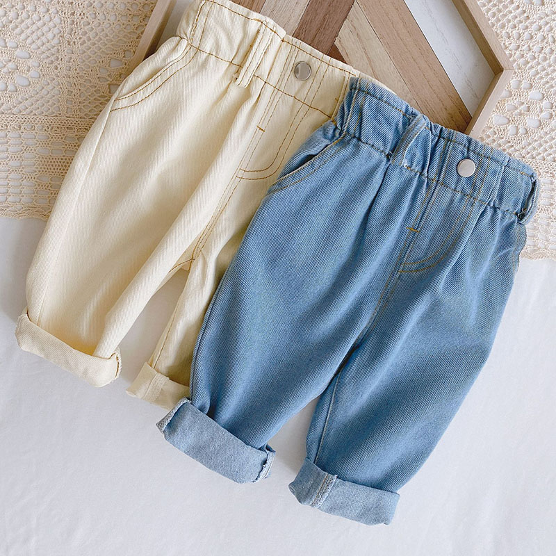 MILANCEL Quần Trẻ Em Bé Gái Quần Thời Trang Bé Trai Quần Denim Quần Jeans Bé Gái