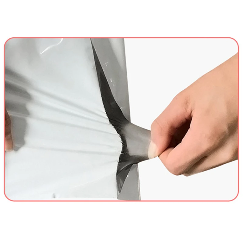 สีเทาอ่อน Courier กระเป๋า 5pcs Self-seal Mailbag พลาสติก POLY Mailing Envelope กันน้ําไปรษณีย์จัดส่งกระเป๋า Courier ซองจดหมาย