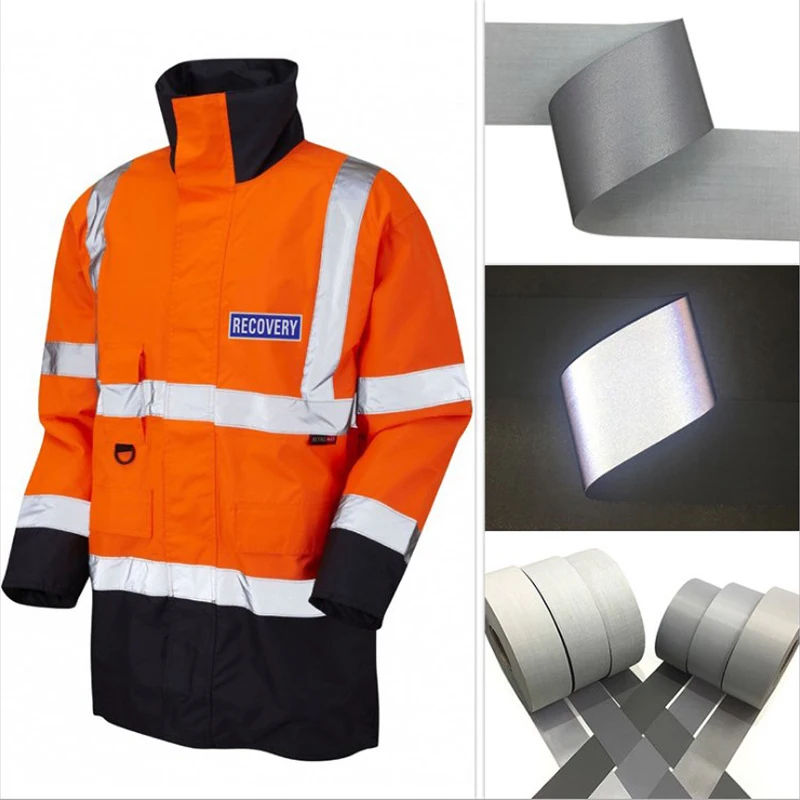 EN471 Băng Keo Phản Quang Vải Tổng Hợp May Dệt Tự May Chất Liệu Phụ Kiện Cho Áo
