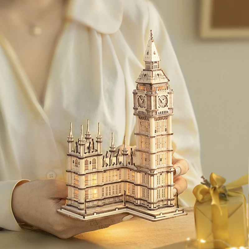 Robotime 3D Gỗ Trò Chơi Xếp Hình Tháp Big Ben Chùa Cầu Xây Dựng Mô Hình Đồ Chơi Dành Cho Trẻ Em Trẻ Em Quà Tặng Sinh Nhật