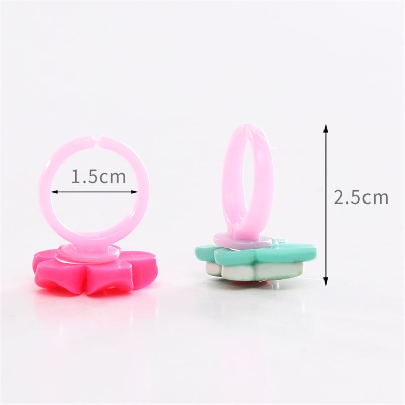 Набор детских колец в форме банта, разноцветных цветов, 10 шт./лот