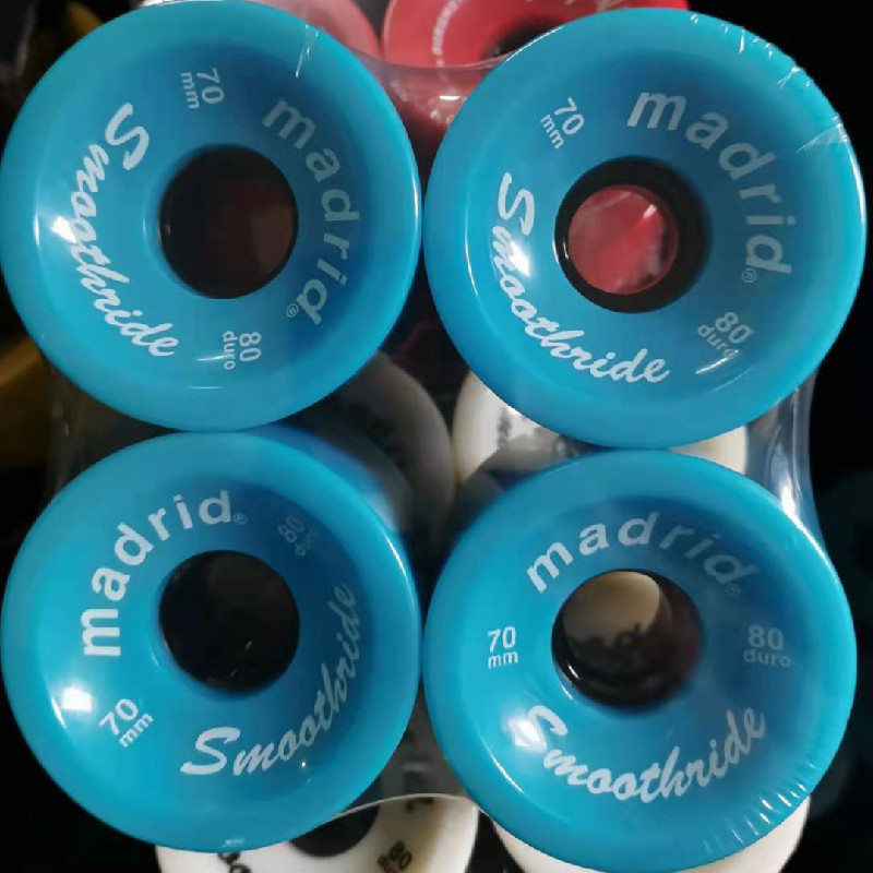 4 pièces 70mm 51mm 80 dur Longboard roue pour 70mm Skateboard pneu 80A Durable élastique PU Ruedas pour route rue Skate Board Rodas