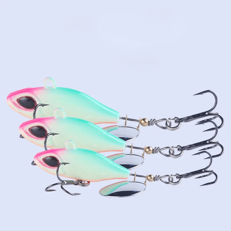 BassLegend Câu Cá Tailspin Micro Spinnerbait Bass Cá Hồi Deracou Spinner Vib Rung Đuôi Xoay Lưỡi Quay 8G 11G 15G
