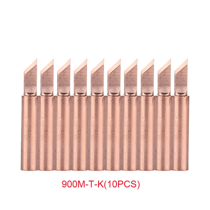 10 Cái/lốc Đồng Mỏ Hàn Chì Iron Đầu 900M-T-K/SK/I/Là/B/1C/2C/3C/4C/0.8D/1.2D/1.6D/2.4D/3.2D/SB Đầu Hàn Cho 936 Hàn dụng Cụ