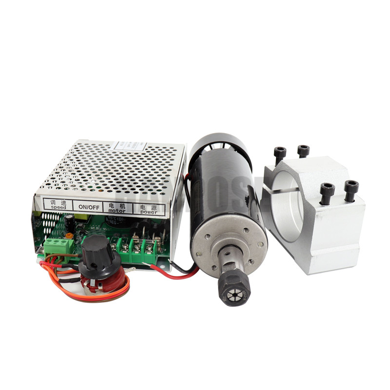 Hanpose 0.5kw braçadeiras refrigerado a ar eixo refrigerado a ar er11 mandril cnc 500w motor do eixo + regulador de velocidade da fonte de alimentação