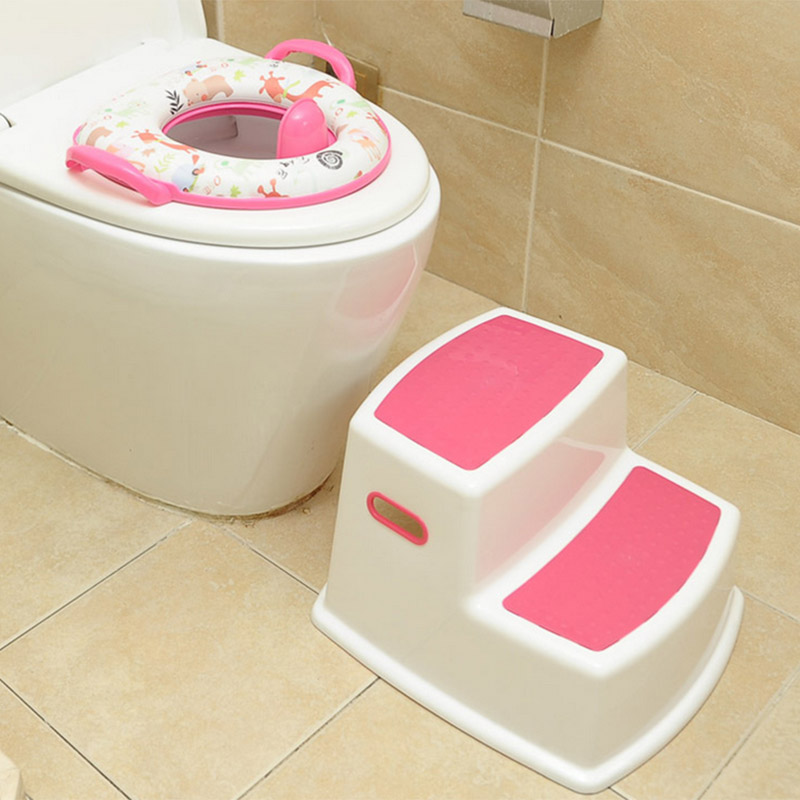 Thicken 2-Step Stool เด็กวัยหัดเดิน Anti-Slip สตูลห้องน้ำไม่เต็มเต็งห้องน้ำห้องครัวสต็อก