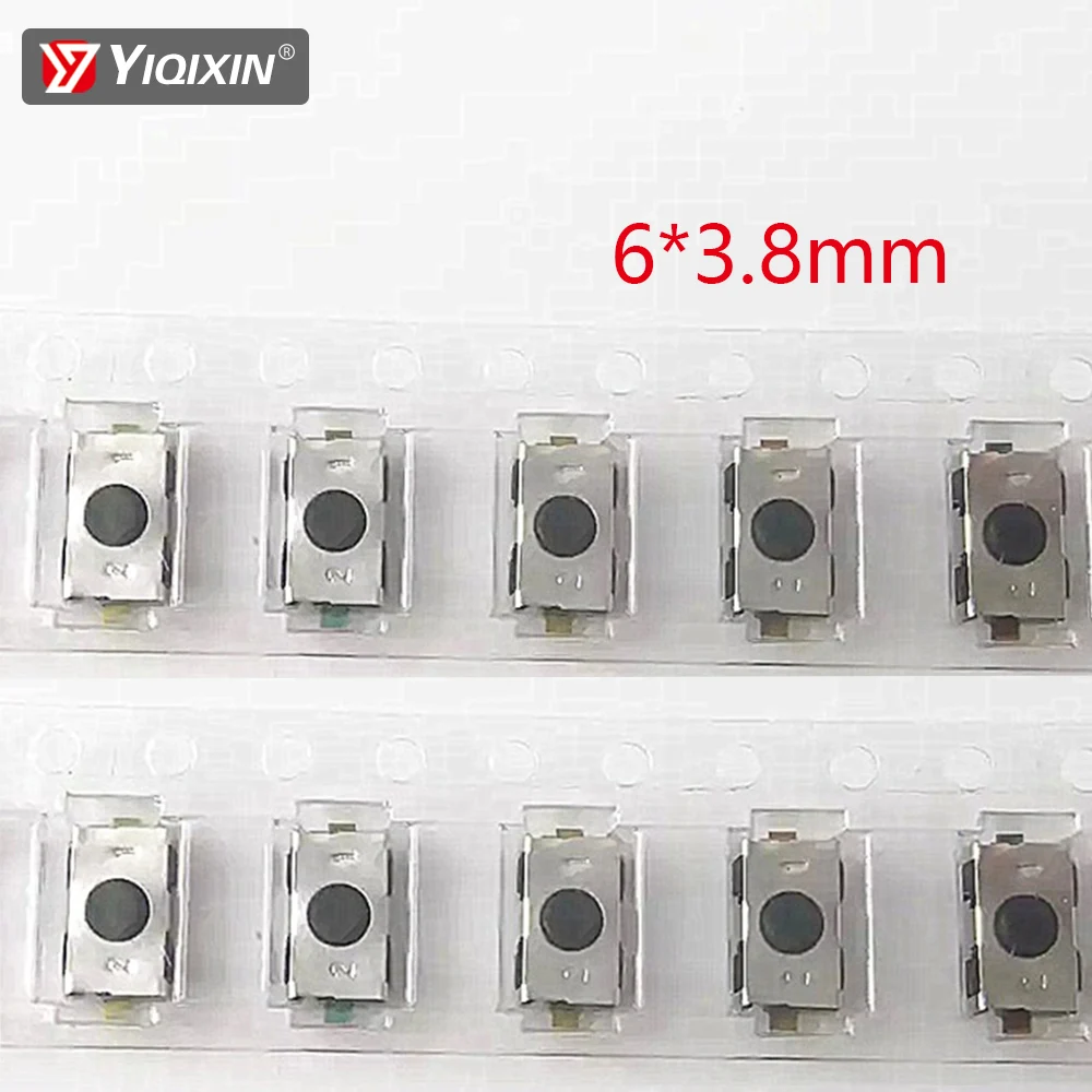 YIQIXIN 2 unids/lote llave de Control remoto de coche interruptores táctiles botones paquete de componentes de llave táctil para Peugeot Citroen Opel tamaño 6*3,8mm