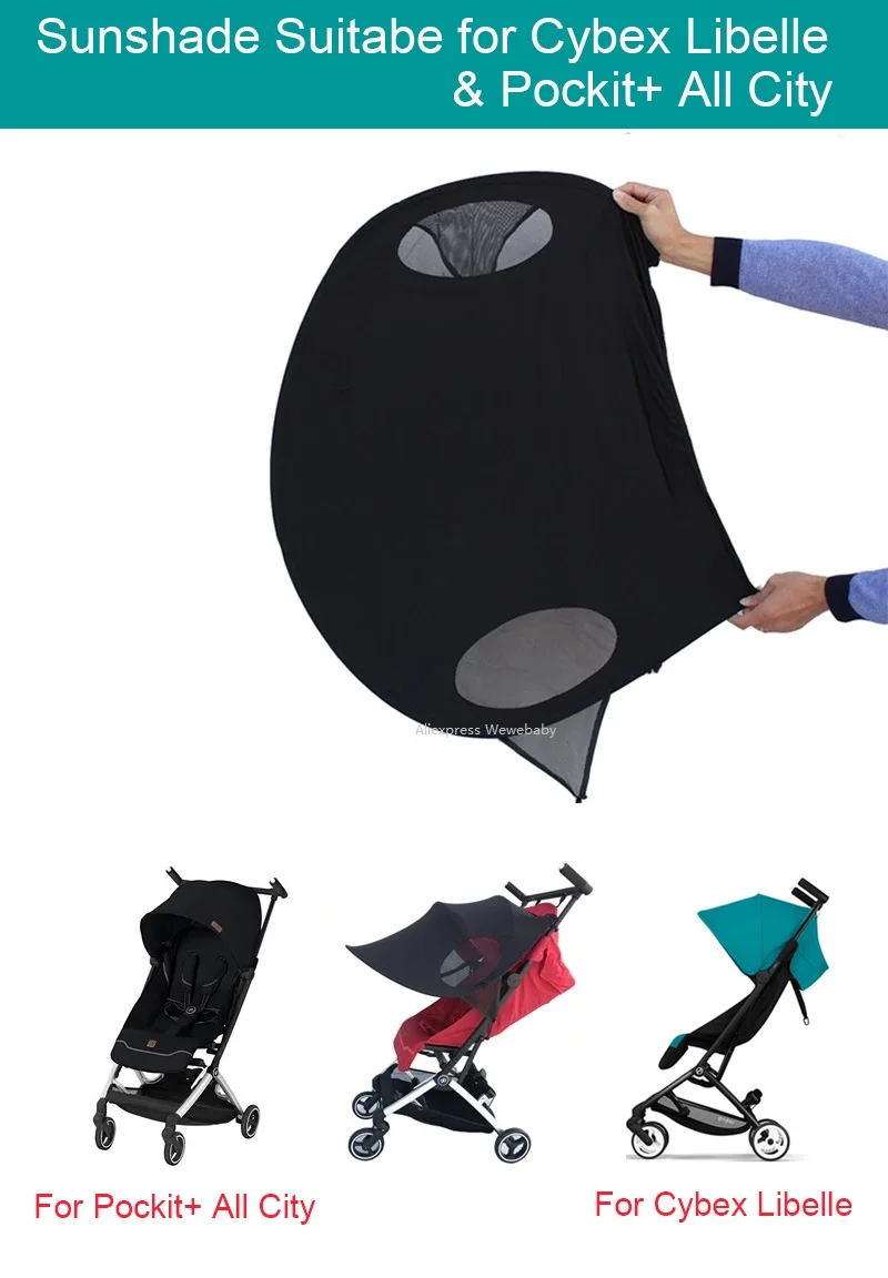 COLU KID ®   Accesorios para cochecito de bebé, parasol, parasol extensible, cubierta de dosel para Cybex Libelle y gb POCKIT + All City