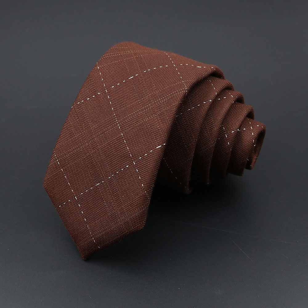 メンズネクタイクラシックジャカードストライプチェック柄ネクタイ 6 センチメートルスキニーネクタイポリエステル狭い襟スーツシャツネクタイアクセサリーギフト
