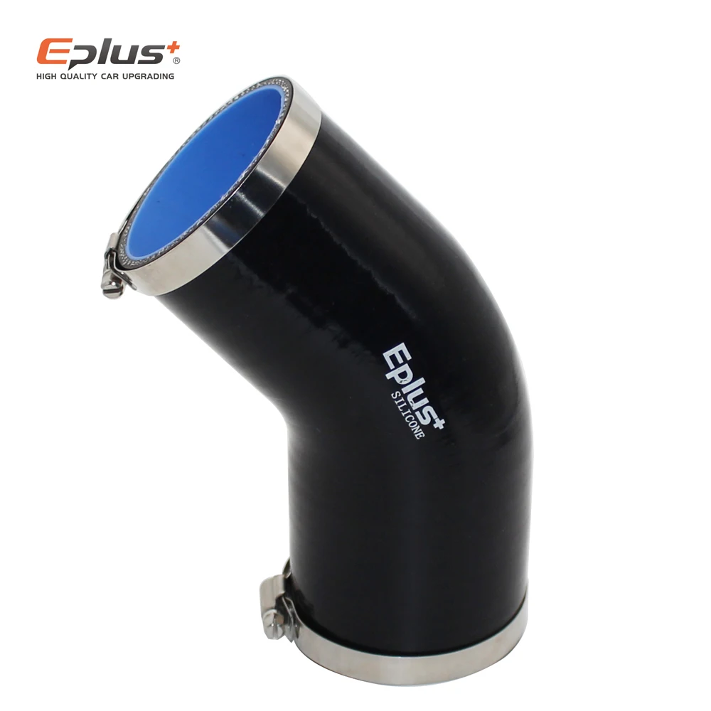 EPLUS Đa Năng Silicone Ống Đầu Nối Ống Intercooler Turbo Lượng Ống Nối Vòi 45 Độ Nhiều Kích Cỡ Đen