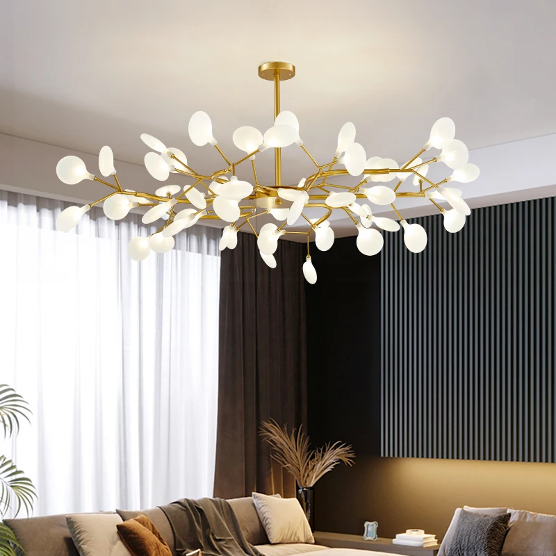 Đèn LED Hiện Đại Đèn Chùm Phòng Khách Phòng Ngủ Nhà Bếp Bắc Âu Tuyệt Đẹp Đom Đóm Đèn Nhà Chiếu Sáng Trong Nhà Trang Trí Sang Trọng Treo Đèn