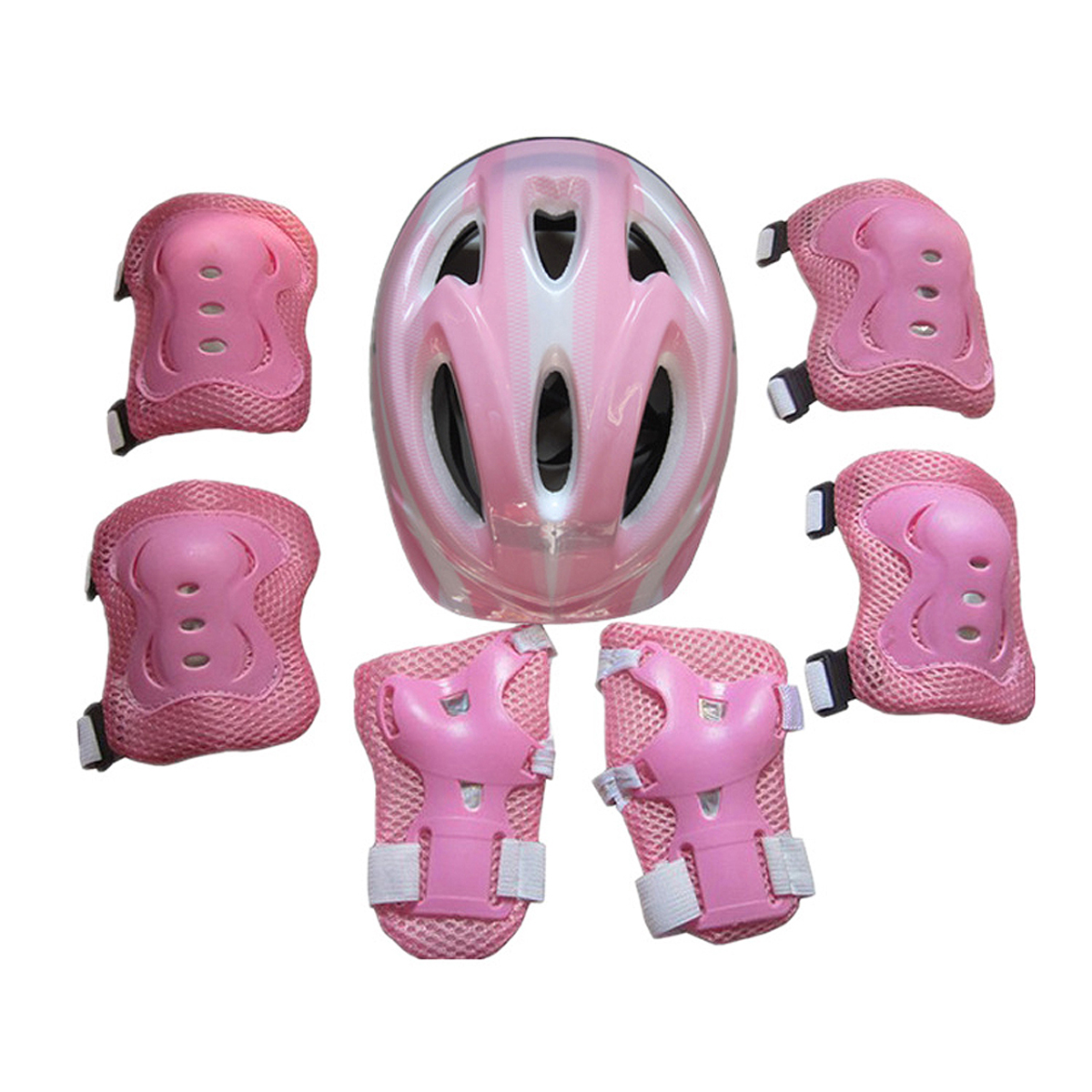 7 Teile/satz Kinder Junge Mädchen Sicherheit Helm Knie Ellenbogen Pad Sets Kinder Radfahren Skate Fahrrad Helm Schutz Sicherheit Schutz