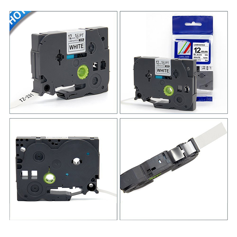 6/9/12/18/24mm tze231 tze241 tze251 tz221 tze taśma laminowana kompatybilna z Brother Ptouch PT-H110 D600 710BT taśma do tworzenia etykiet