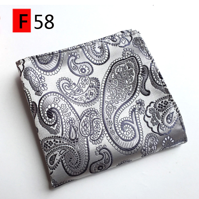 30スタイル格子縞の絹のハンカチ織ペイズリー柄ハンカチ男性のビジネスカジュアル正方形のポケットハンカチウェディングhankies