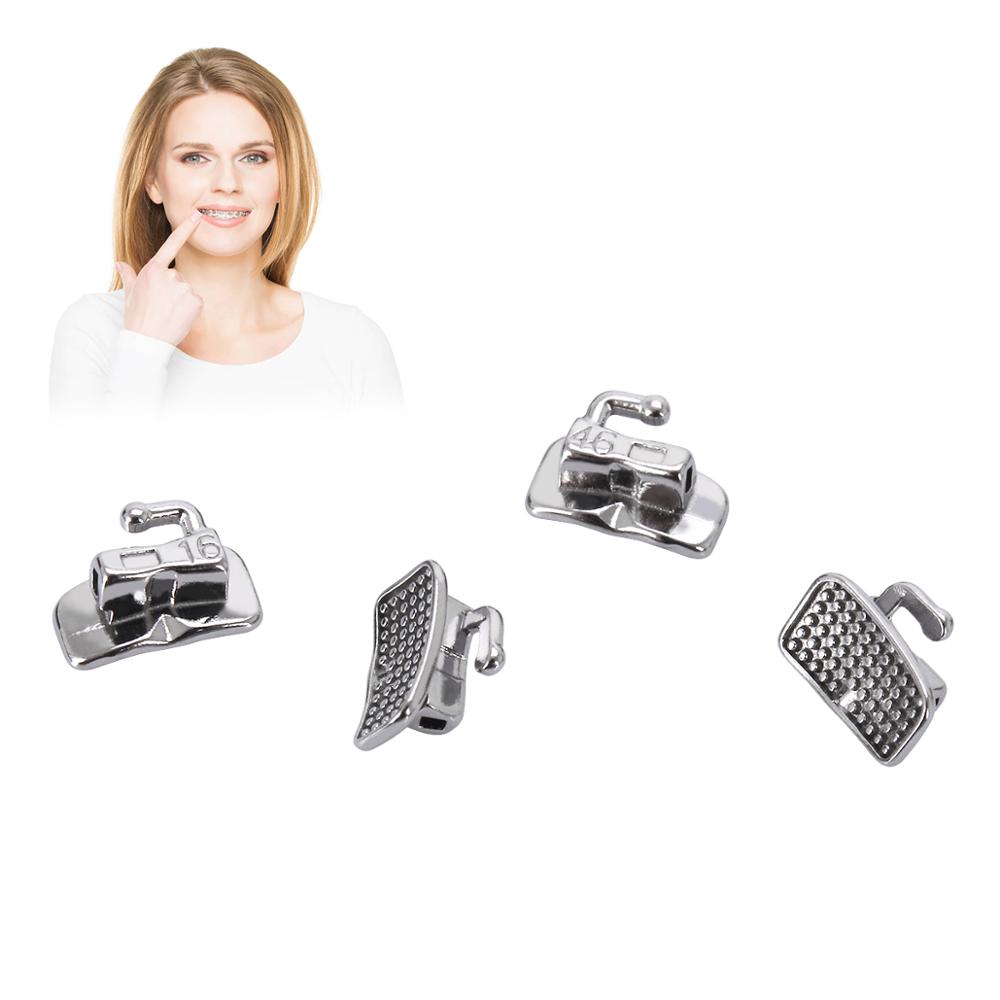 AZDENT Tubos Bucales De Ortodoncia Dental para 1er Molar Dientes Bondable Monobloque No Convertible Solo Roth MBT 0.022 80PCS/200PCS