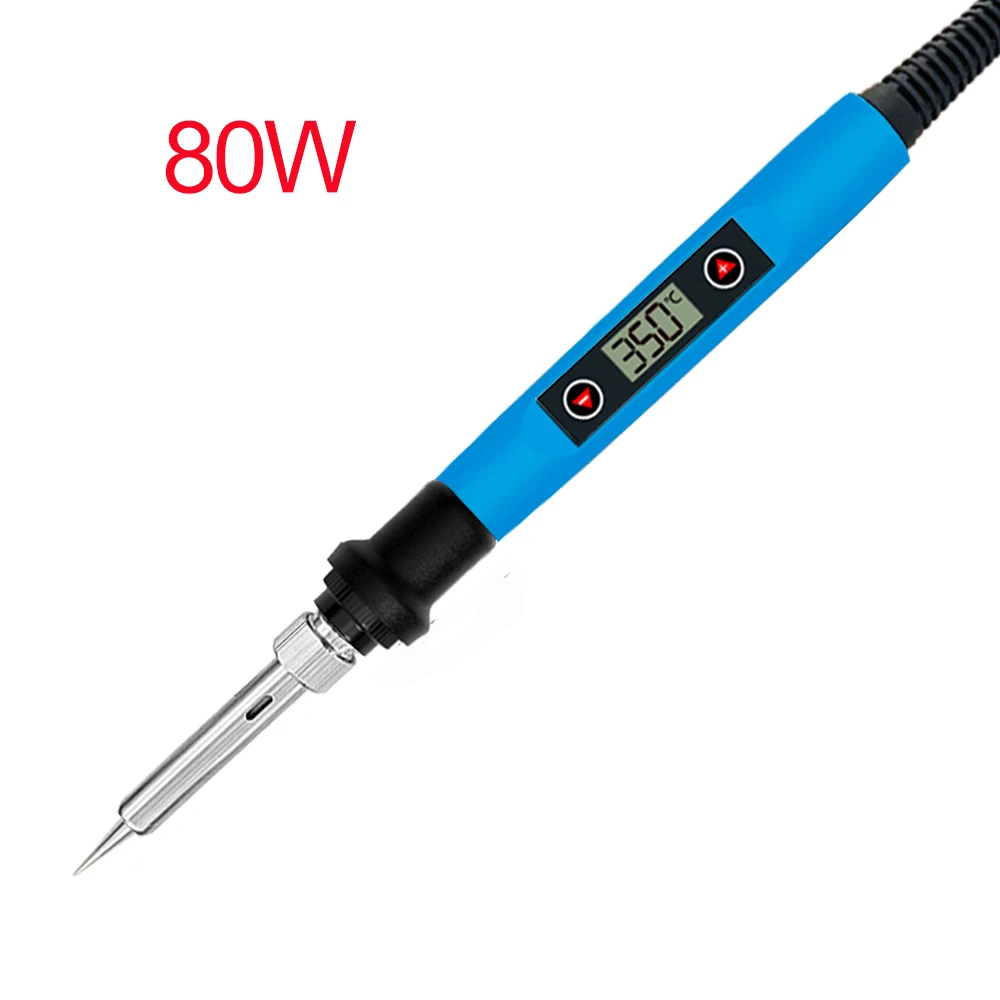 60/80W saldatore elettrico digitale saldatore strumento temperatura regolabile punte per saldatore/supporto/filo di stagno